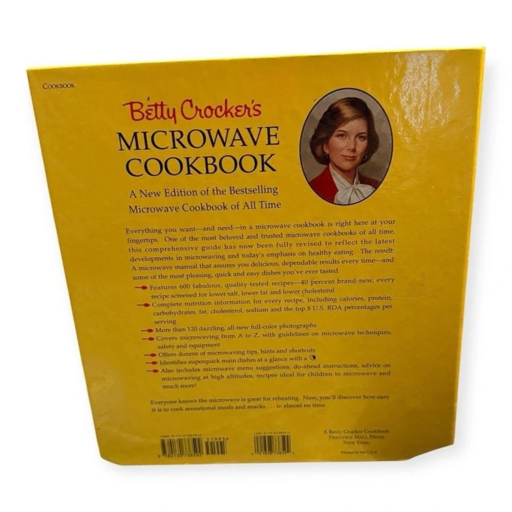 Betty Crocker Microwave Cookbook Vintage Easy‎ Recipes 80s 90s Cooking